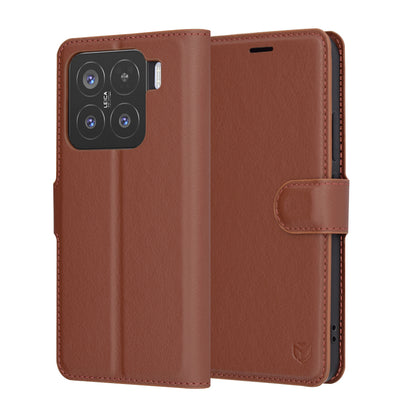 Custodia per Xiaomi 15, Techsuit, Leather Folio, Marrone