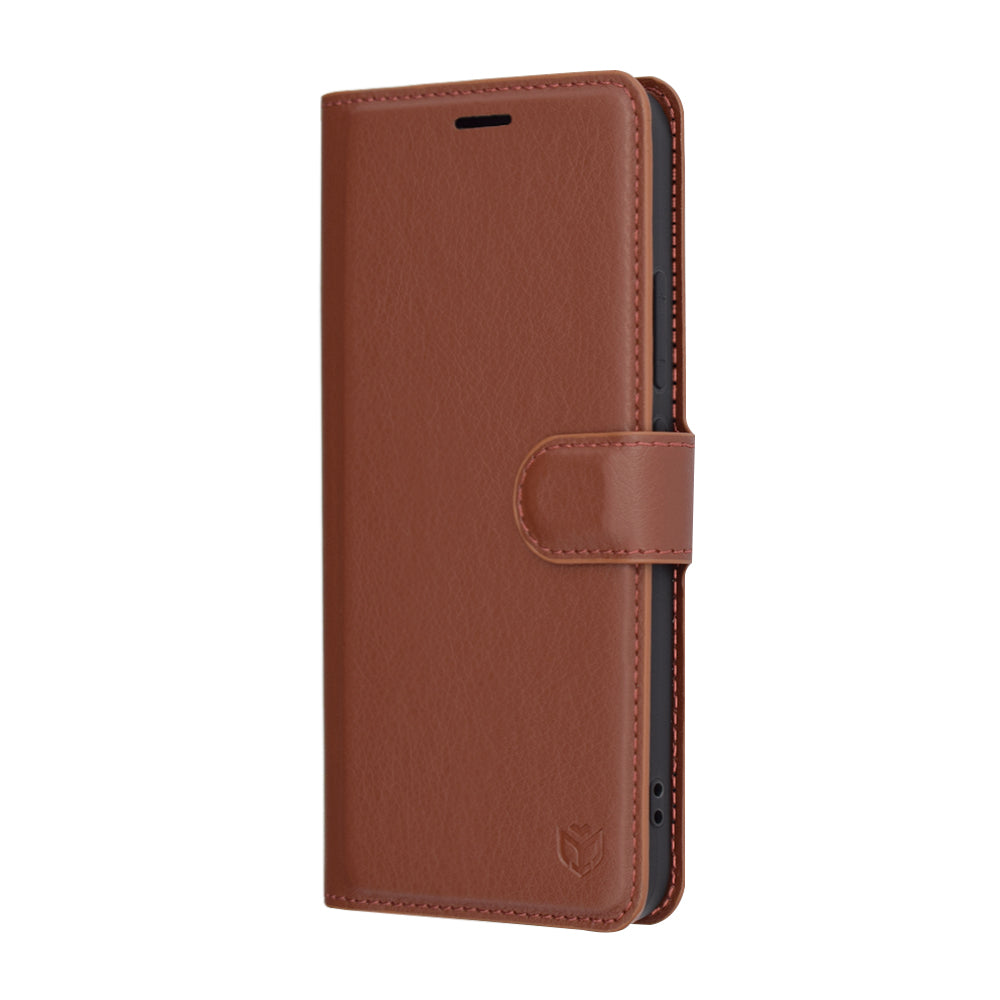 Custodia per Xiaomi 15, Techsuit, Leather Folio, Marrone