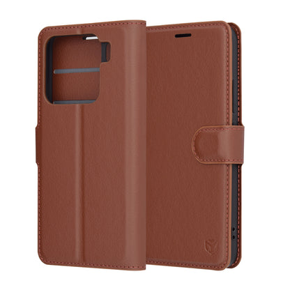Custodia per Xiaomi 15, Techsuit, Leather Folio, Marrone