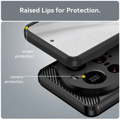 Custodia per Xiaomi 15 Ultra, Techsuit, Carbonio, Nera