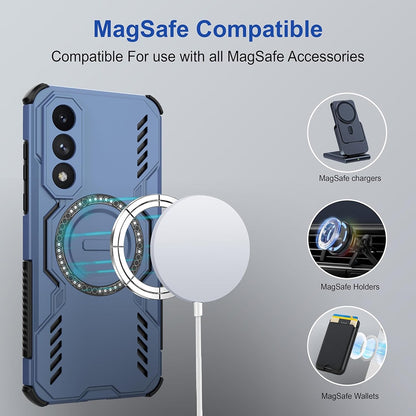 Custodia MagSafe per Xiaomi 15T Pro, Techsuit, ArmorMag, Blu