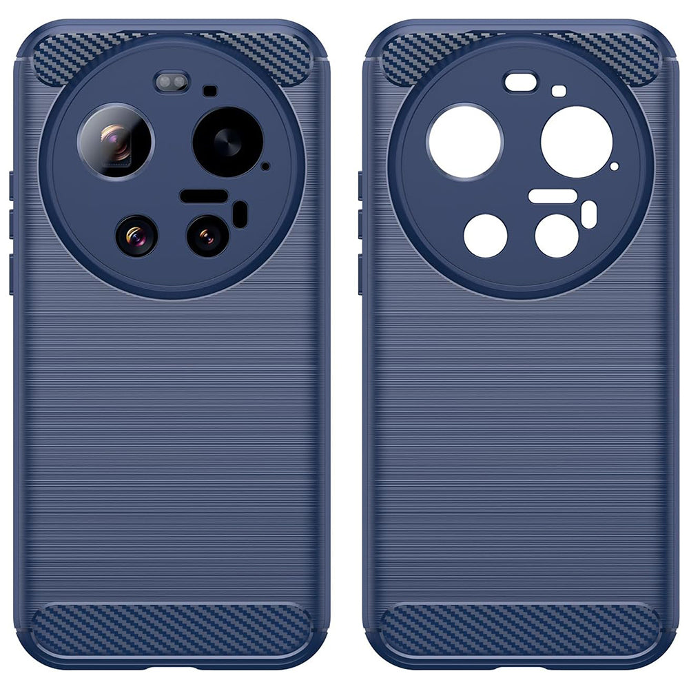 Custodia per Xiaomi 17 Ultra, Techsuit, Carbonio, Blu