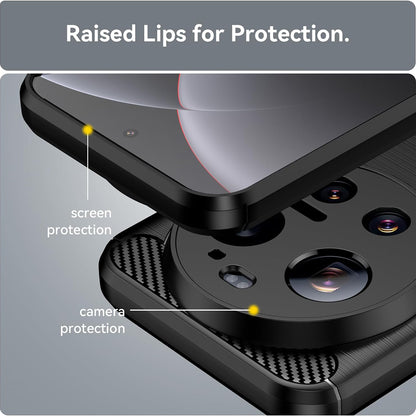 Custodia per Xiaomi 17 Ultra, Techsuit, Carbonio, Blu