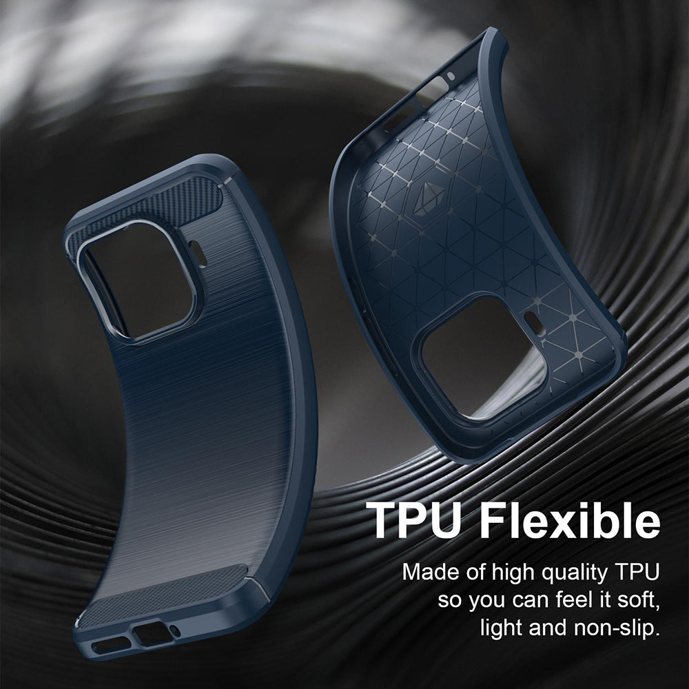 Custodia per Xiaomi 17T Pro, Techsuit, Carbonio, Blu