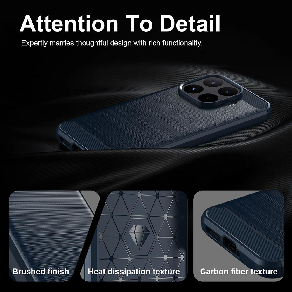 Custodia per Xiaomi 17T Pro, Techsuit, Carbonio, Blu