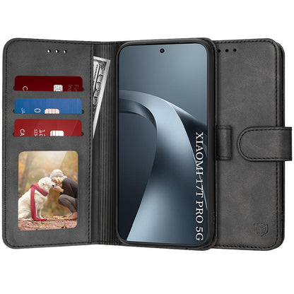 Custodia per Xiaomi 17T Pro, Techsuit, Diary Book, Nera