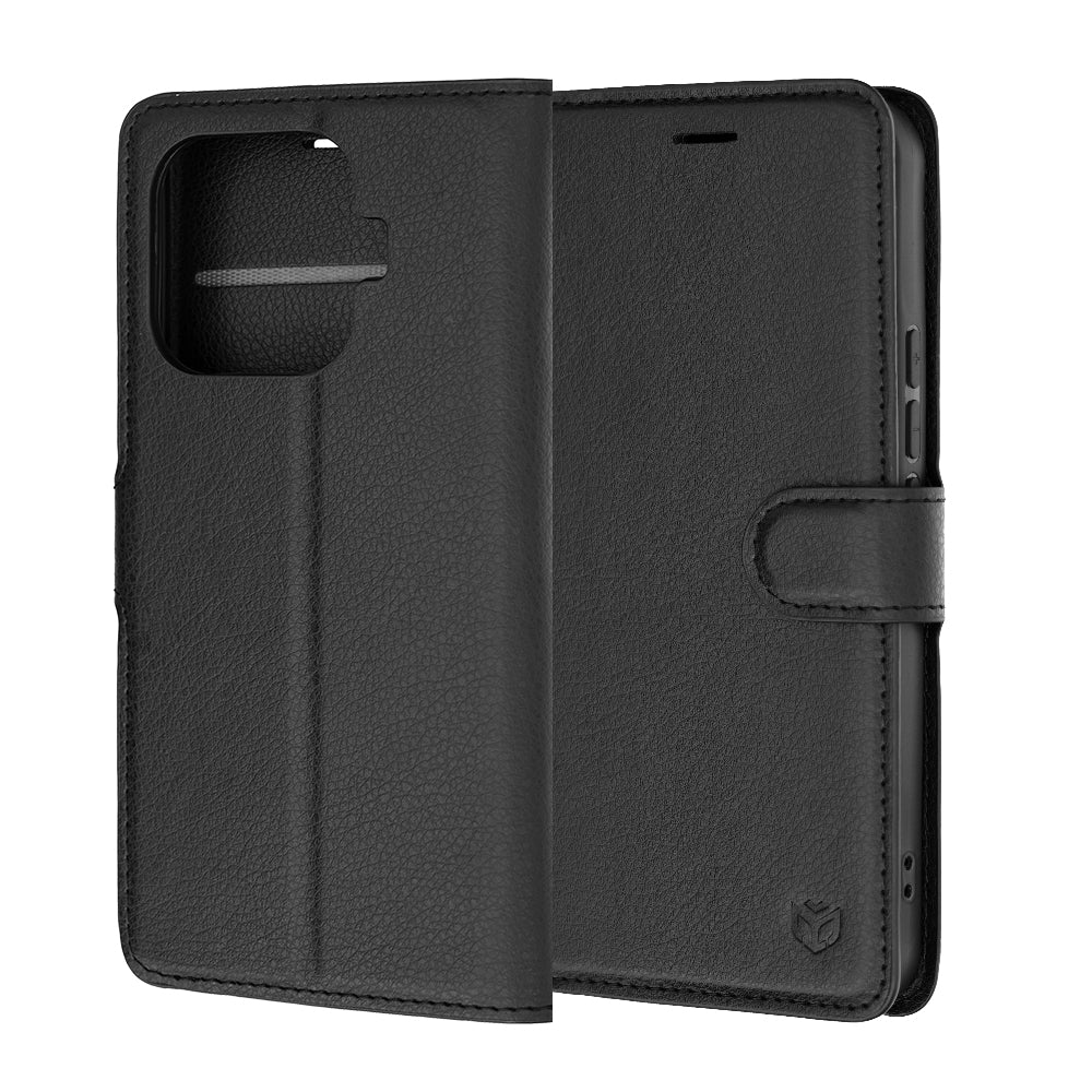 Custodia per Xiaomi 17T Pro, Techsuit, Leather Folio, Nera