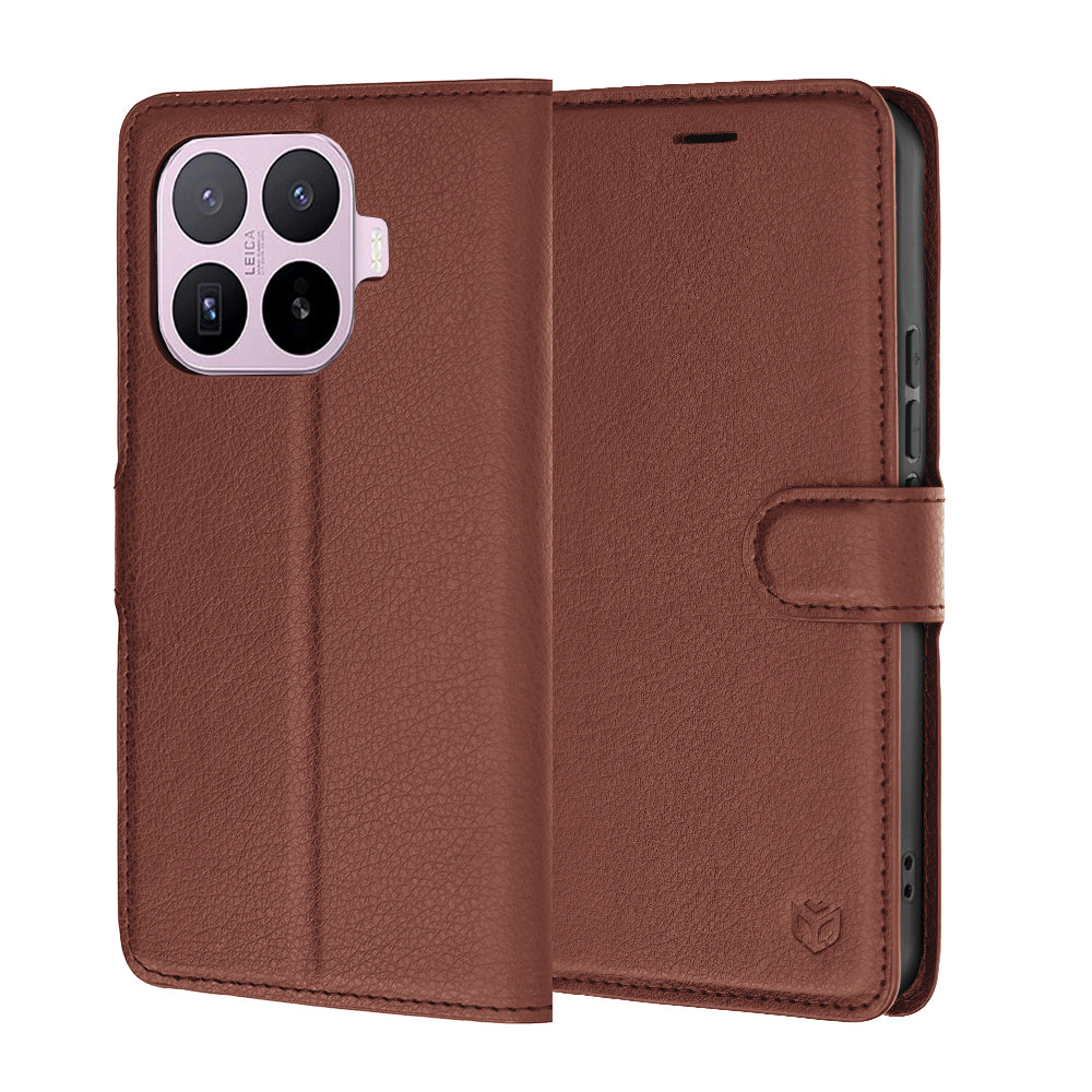 Custodia per Xiaomi 17T, Techsuit, Leather Folio, Marrone