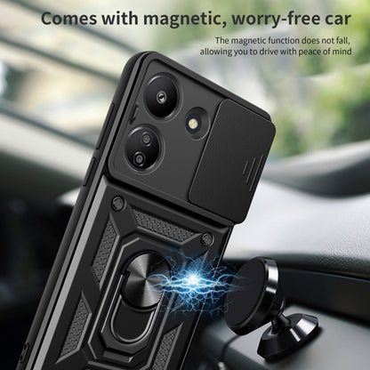 Custodia per Xiaomi Poco C65 / Redmi 13C, Techsuit, CamShield, Nera