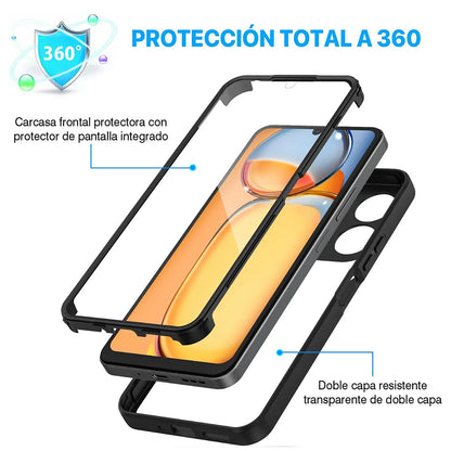 Custodia per Xiaomi Poco C65 / Redmi 13C, Techsuit, ColorVerse 360, Nera