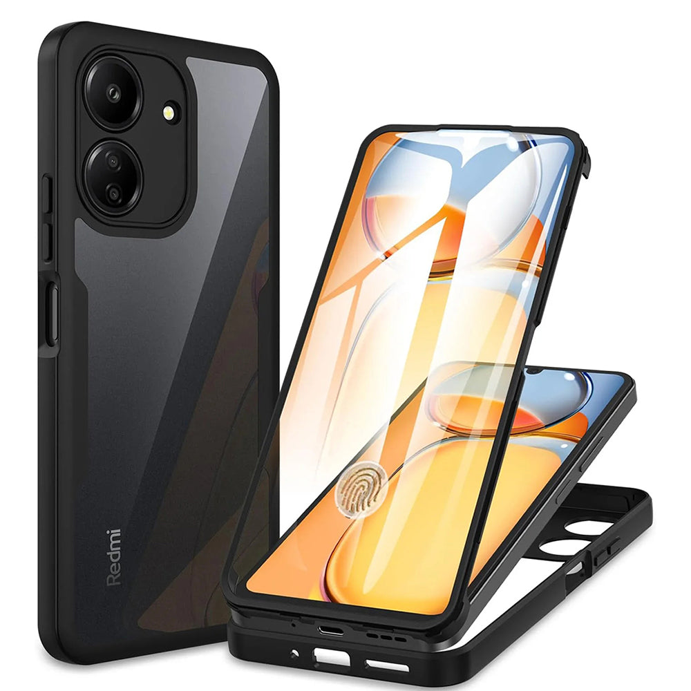 Custodia per Xiaomi Poco C65 / Redmi 13C, Techsuit, ColorVerse 360, Nera