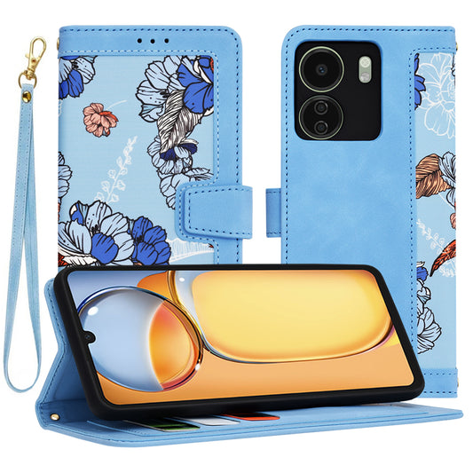 Custodia per Xiaomi Poco C65 / Redmi 13C, Techsuit, FlipCraft, Blu