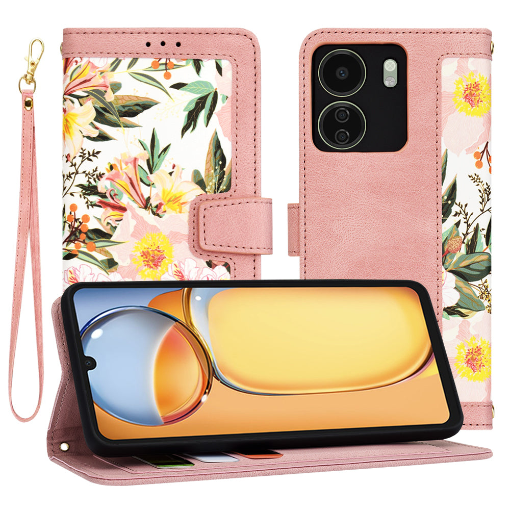 Custodia per Xiaomi Poco C65 / Redmi 13C, Techsuit, FlipCraft, Rosa