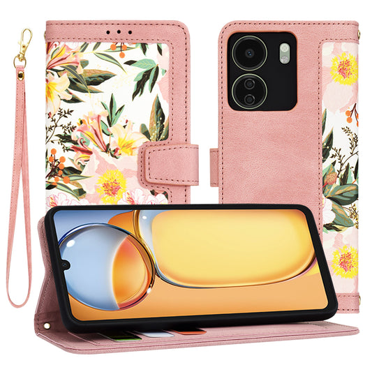 Custodia per Xiaomi Poco C65 / Redmi 13C, Techsuit, FlipCraft, Rosa