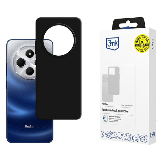 Custodia per Xiaomi Poco C75 / Redmi 14C, 3MK, Nera Opaca