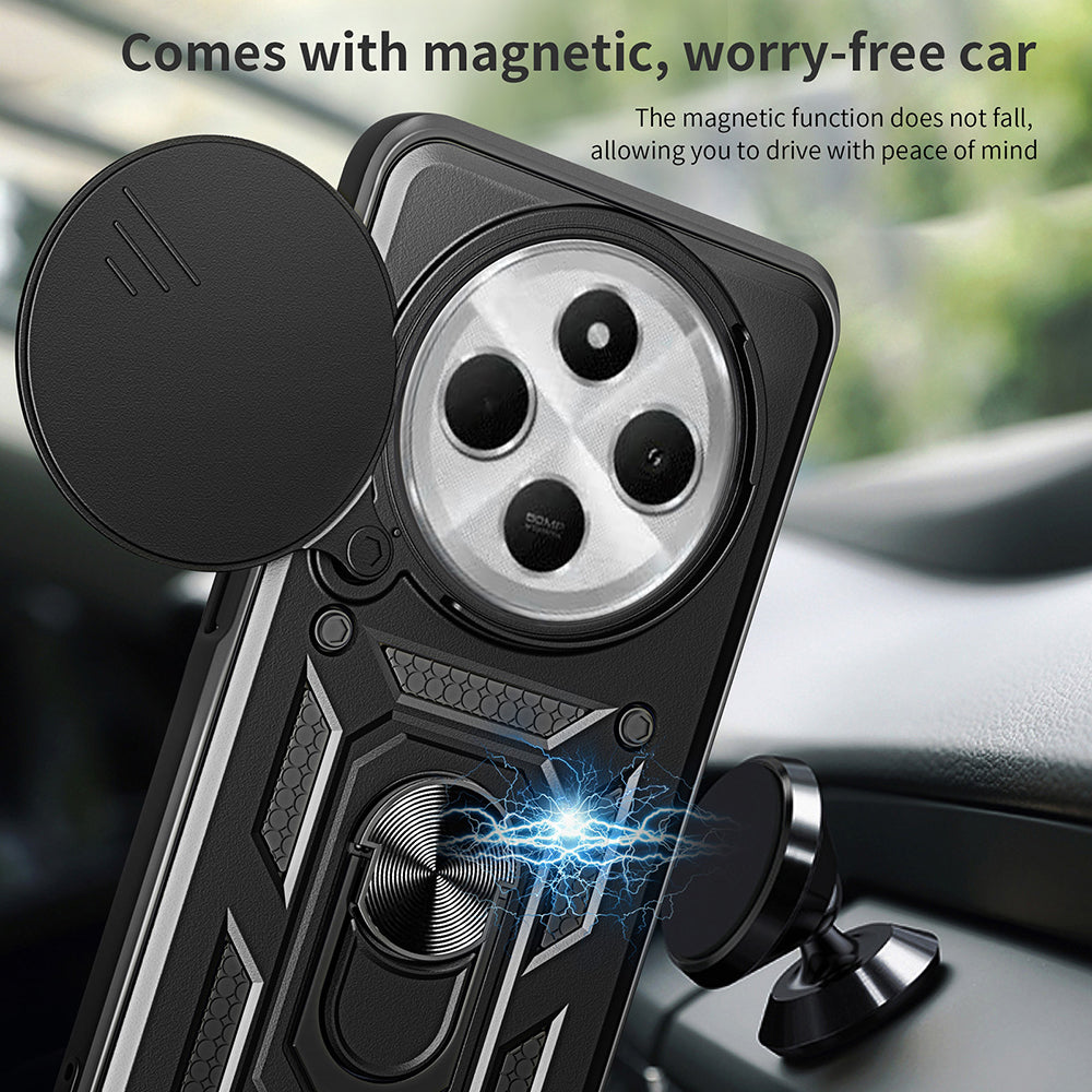 Custodia per Xiaomi Poco C75 / Redmi 14C, Techsuit, CamShield, Nera