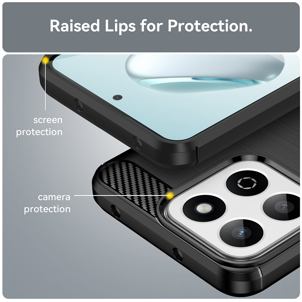 Custodia per Xiaomi Poco C75 / Redmi 14C, Techsuit, Carbonio, Blu