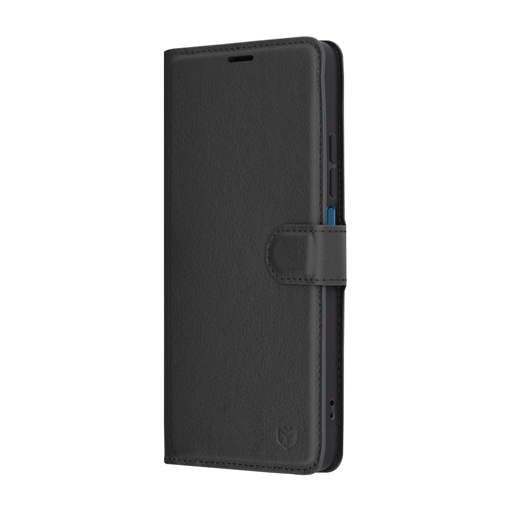 Custodia per Xiaomi Poco C75 / Redmi 14C, Techsuit, Leather Folio, Nera