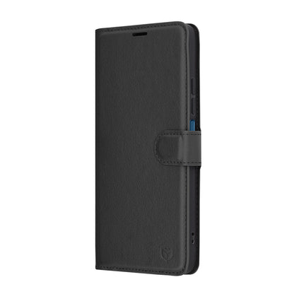 Custodia per Xiaomi Poco C75 / Redmi 14C, Techsuit, Leather Folio, Nera