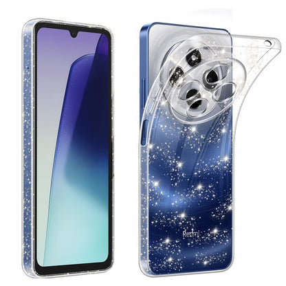Custodia per Xiaomi Poco C75 / Redmi 14C, Techsuit, SparkleSkin, Trasparente
