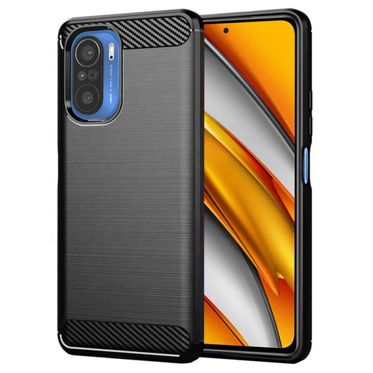 Custodia per Xiaomi Poco F3 / Mi 11i, Techsuit, Carbonio, Nera