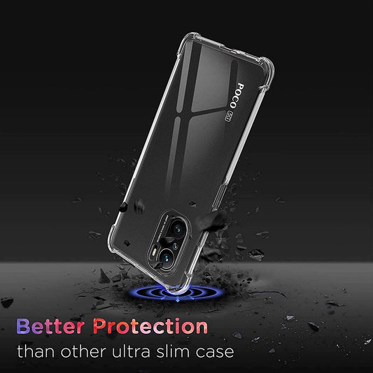 Custodia per Xiaomi Poco F3 / Mi 11i, Techsuit, Shockproof Clear, Trasparente