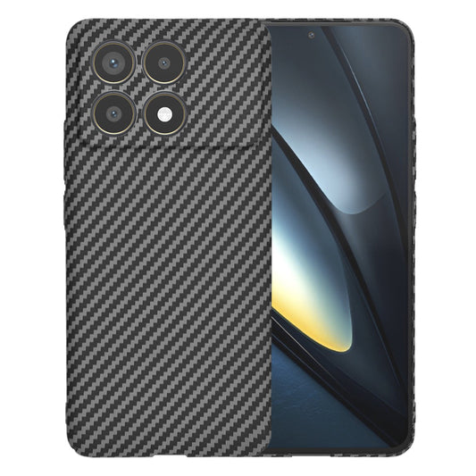 Custodia per Xiaomi Poco F6 Pro, Techsuit, Carbonite FiberShell, Nera