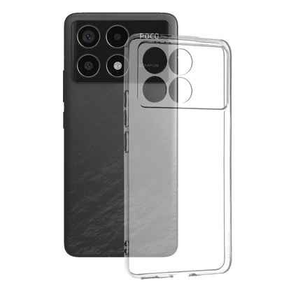 Custodia per Xiaomi Poco F6 Pro, Techsuit, Chiara, Trasparente