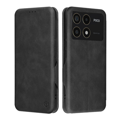 Custodia per Xiaomi Poco F6 Pro, Techsuit, Safe Wallet Plus, Nera