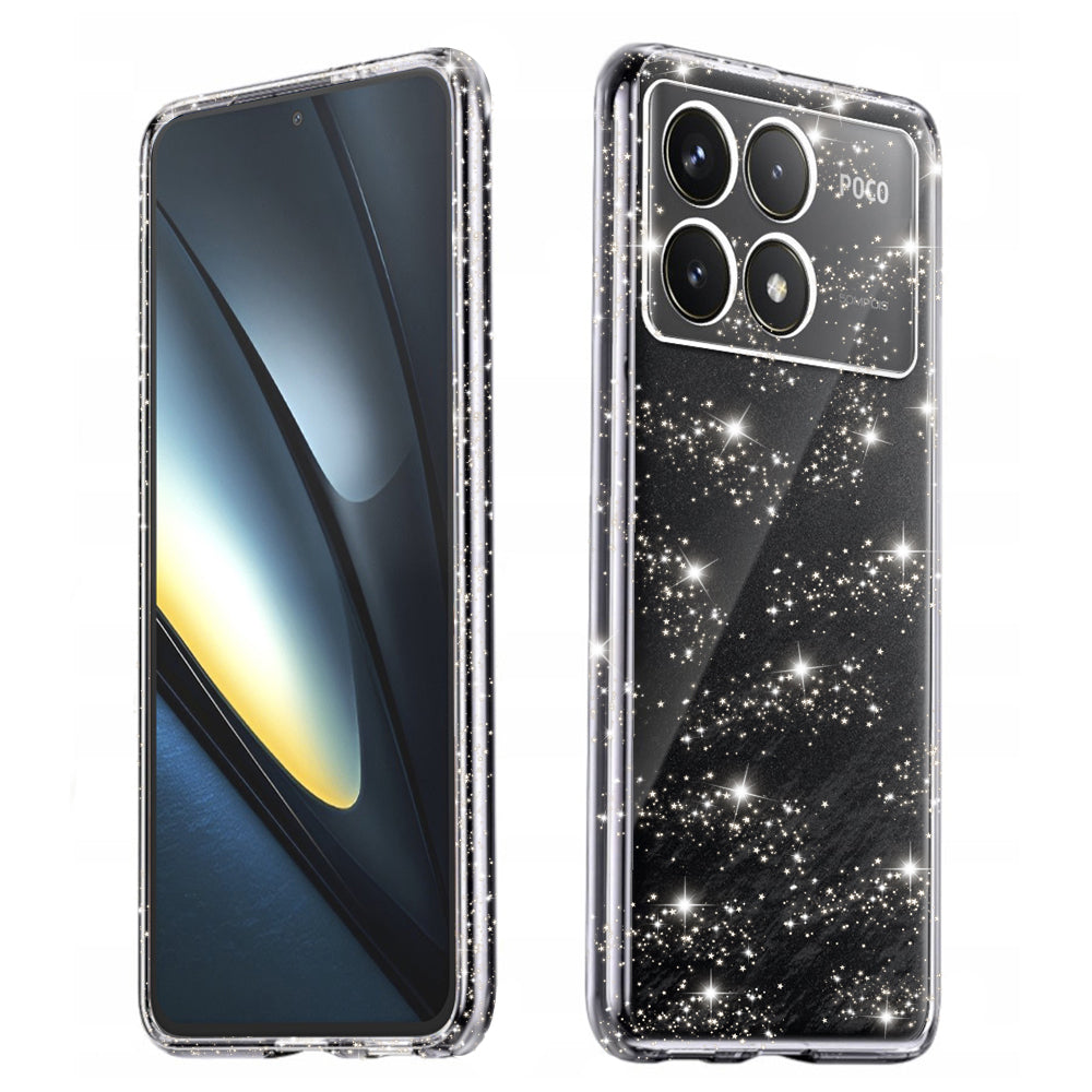 Custodia per Xiaomi Poco F6 Pro, Techsuit, SparkleSkin, Trasparente