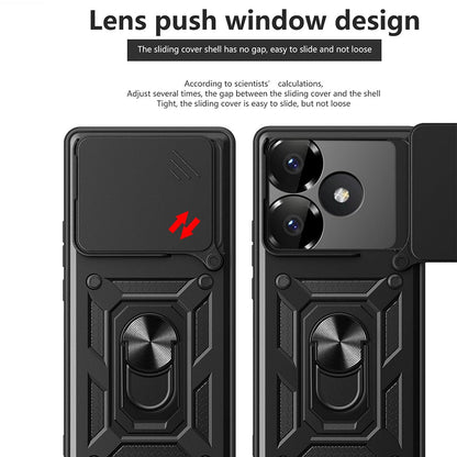Custodia per Xiaomi Poco F6, Techsuit, CamShield, Nera