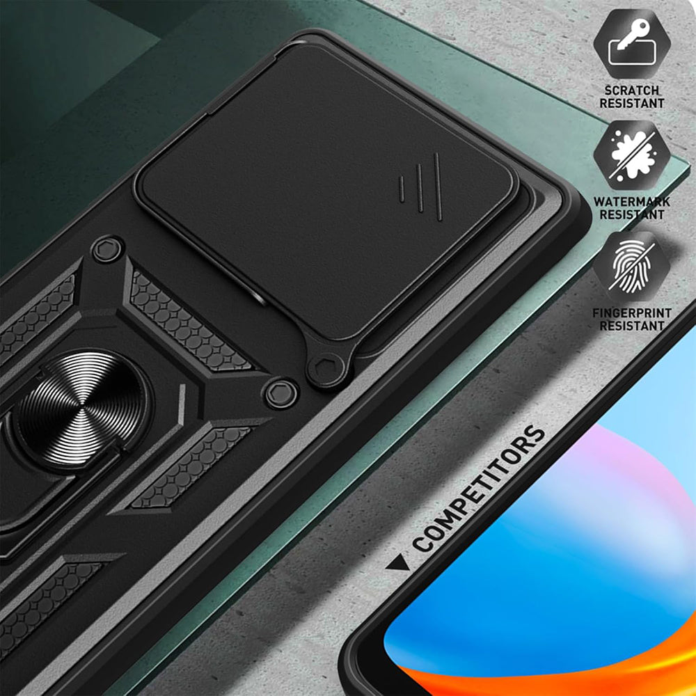 Custodia per Xiaomi Poco F6, Techsuit, CamShield, Nera