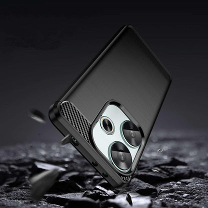 Custodia per Xiaomi Poco F6, Techsuit, Carbonio, Nera