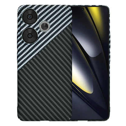 Custodia per Xiaomi Poco F6, Techsuit, Carbonite FiberShell, Nero Grigio