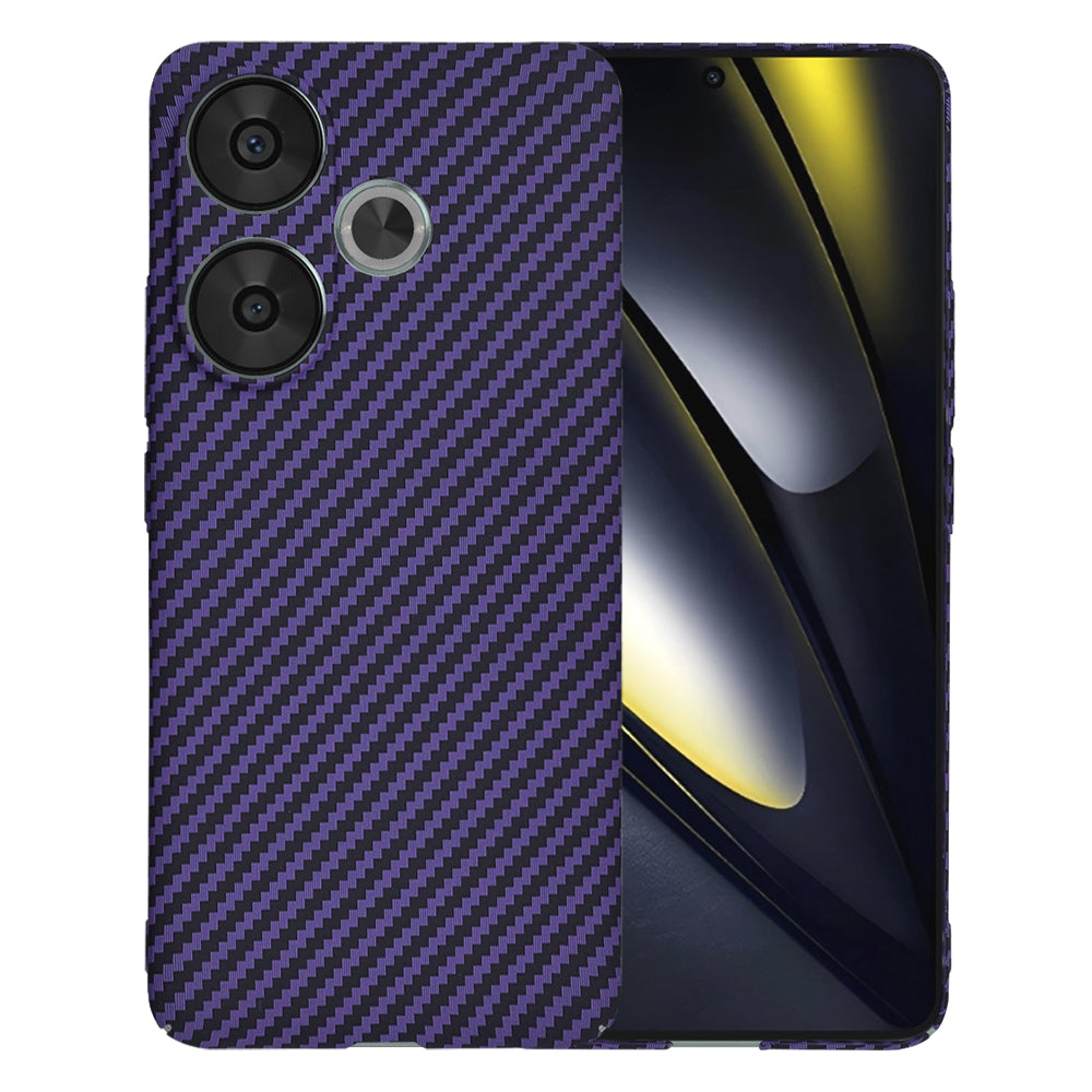 Custodia per Xiaomi Poco F6, Techsuit, Carbonite FiberShell, Viola