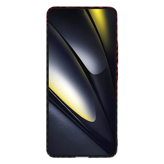 Custodia per Xiaomi Poco F6, Techsuit, Carbonite FiberShell, Nero Rosso