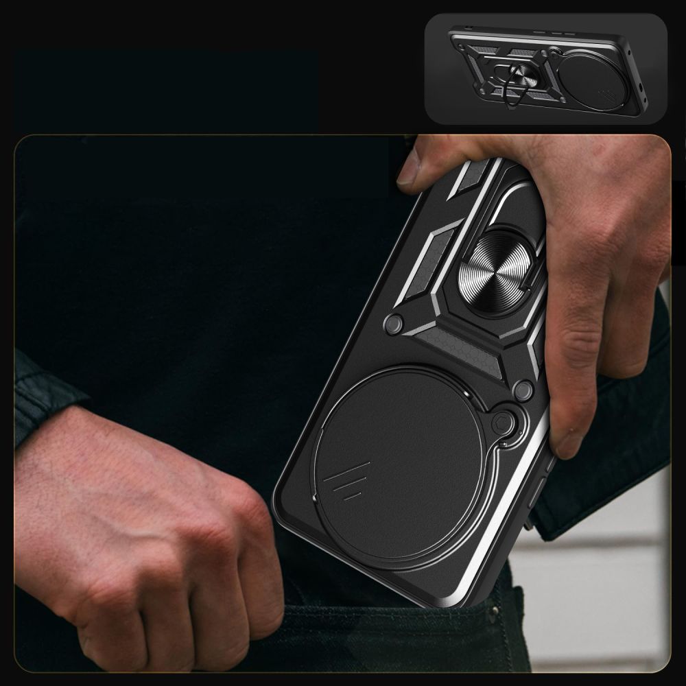 Custodia per Xiaomi Poco F7 Pro, Techsuit, CamShield, Nera