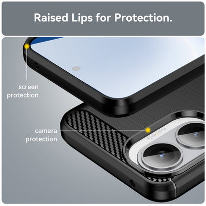 Custodia per Xiaomi Poco F7, Techsuit, Carbonio, Nera