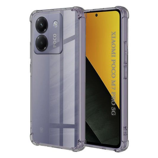 Custodia per Xiaomi Poco M7 Pro 5G, Techsuit, Shockproof Clear, Fumè