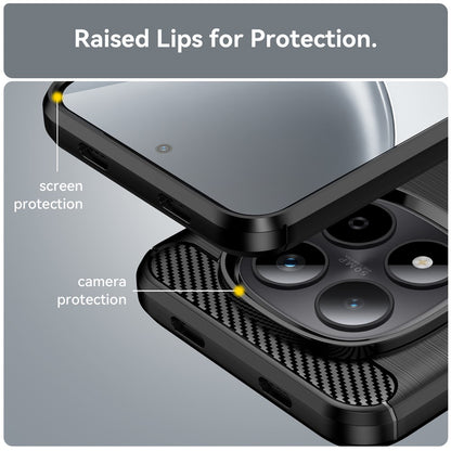 Custodia per Xiaomi Poco M8 / Redmi Note 15 5G / Note 15 4G, Techsuit, Carbonio, Nera