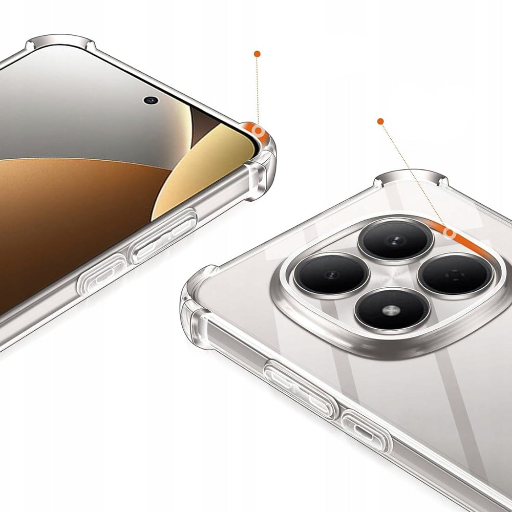 Custodia per Xiaomi Poco M8 / Redmi Note 15 5G / Note 15 4G, Techsuit, Shockproof Clear, Trasparente