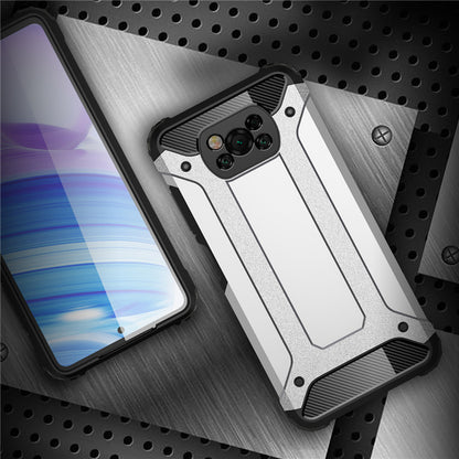 Custodia per Xiaomi Poco X3 Pro / X3 NFC / X3, Techsuit, Hybrid Armor, Nera