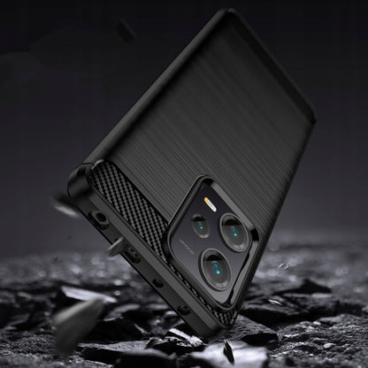 Custodia per Xiaomi Poco X5 / Note 12 5G, Techsuit, Carbonio, Nera