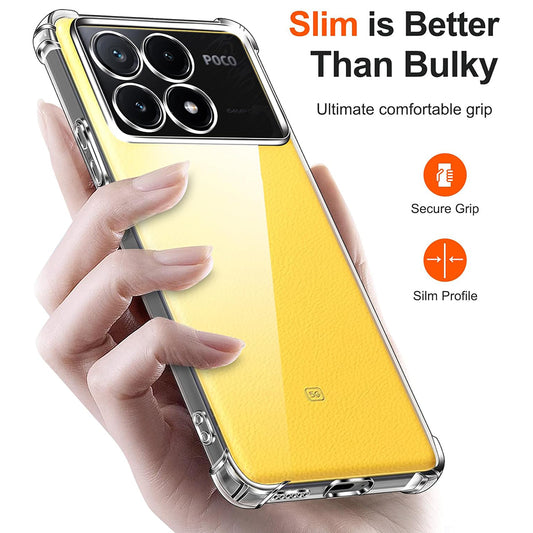 Custodia per Xiaomi Poco X6 Pro, Techsuit, Shockproof Clear, Trasparente