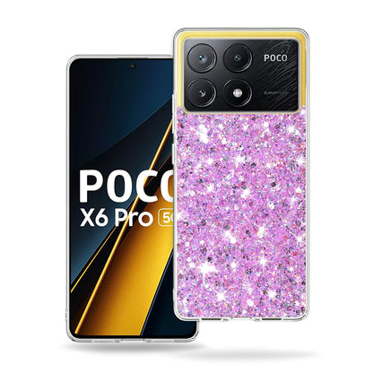 Case for Xiaomi Poco X6 Pro, Techsuit, Sparkly Glitter, Magenta