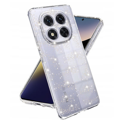 Custodia per Xiaomi Poco X7 / Note 14 Pro 5G, Techsuit, SparkleSkin, Trasparente