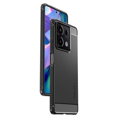 Custodia per Xiaomi Redmi Note 13 5G, Spigen, Rugged Armor, Nera ACS07665