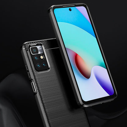 Custodia per Xiaomi Redmi 10 2022 / 10 (2021), Techsuit, Carbonio, Nera