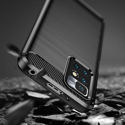 Custodia per Xiaomi Redmi 10 2022 / 10 (2021), Techsuit, Carbonio, Nera