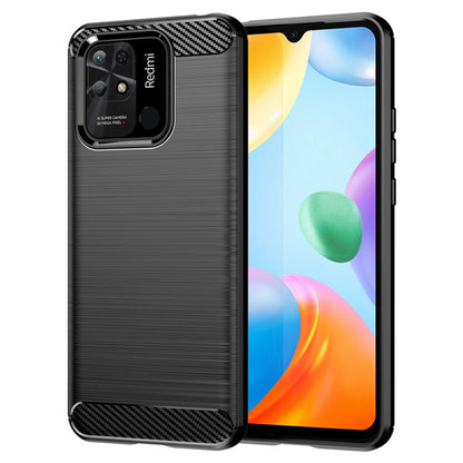 Custodia per Xiaomi Redmi 10C, Techsuit, Carbonio, Nera